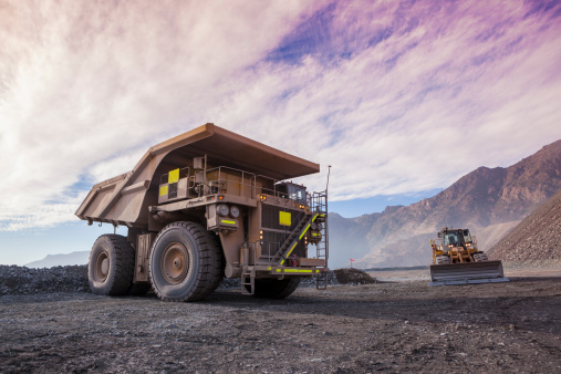 Haul truck in a Coppermine. Haul truck in a Coppermine.